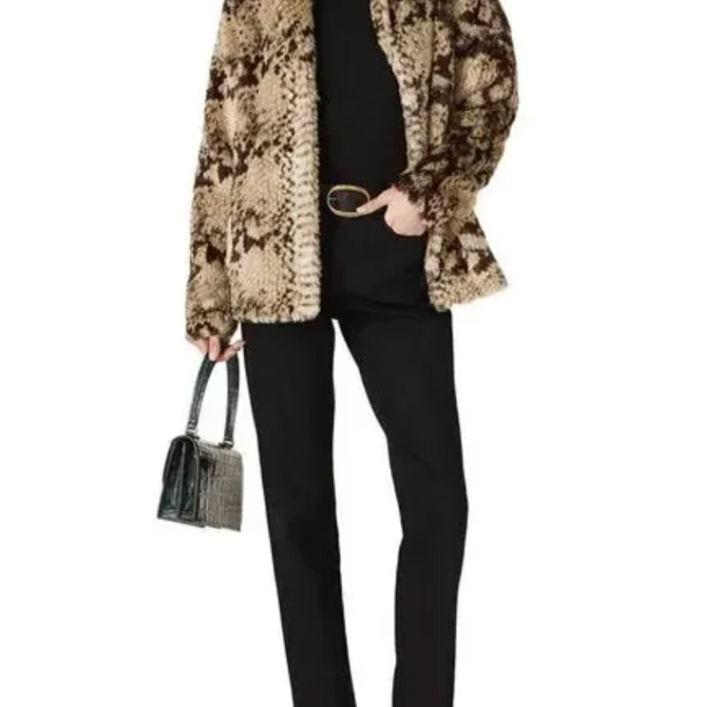 Unreal Fur Snake-Print Jacket
